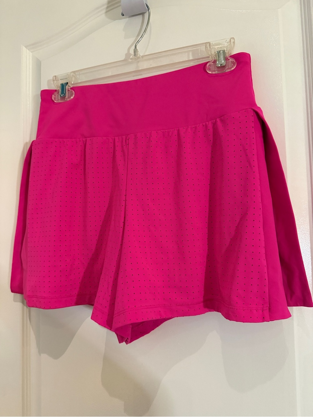 90 Degree by Reflex High-Waisted Pink 2-in-1 Running Shorts Skort Medium